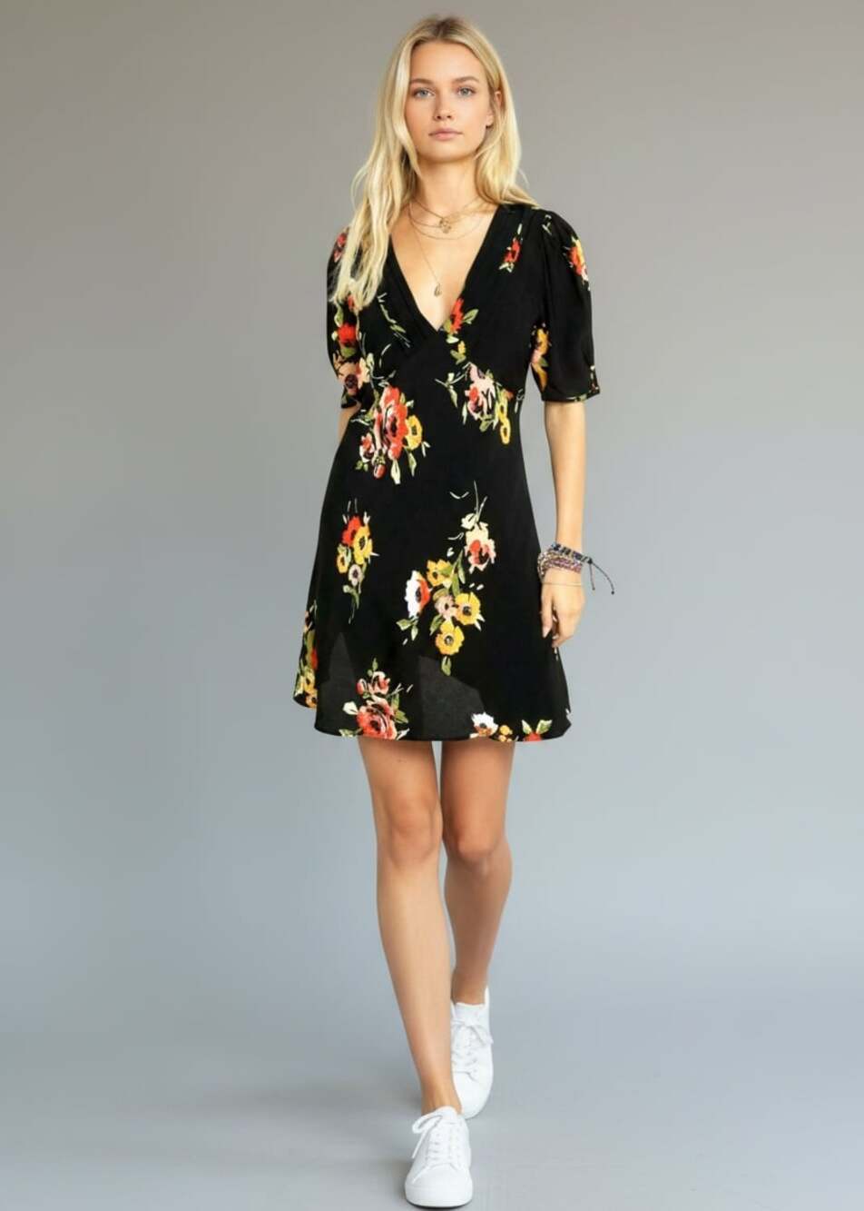 Free People Neon Garden Mini Dress